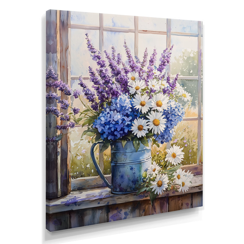 Champlin - art mural floral, Toile tendue, Ne s’applique pas, H 20 po x l 12 po