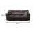 88.4" W Transitional Sofa, Dark Gray Leatherette