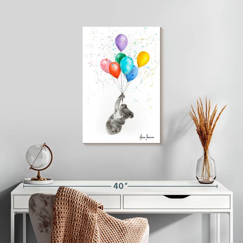 Brampt The Koala And The Balloons, 24" H x 16" W