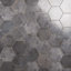 Kalay 9" Hexagon Polished Porcelain Tile-189182000