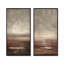 «Vintage Minimalisme Coastal Sunset Landscape - Sunset», art mural 2 pièces, paysage brun-98179079-98179076