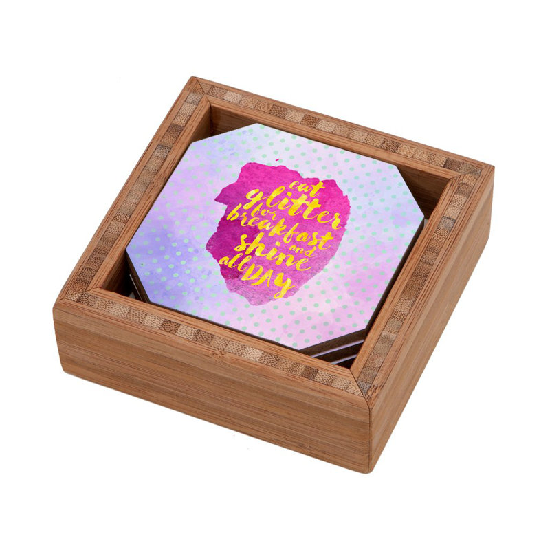 Paillettes sayang manger hello pour les sous-verres à déjeuner