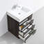 Manders 24'' Free-standing Single Bathroom Vanity with Acrylic Sink and Mirror-24551160