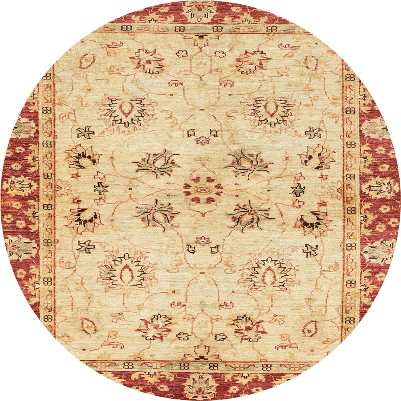 Abstract Indoor Rug, Round 4'