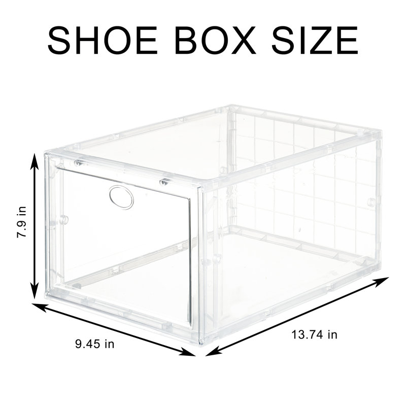 4 Pair Stackable Shoe Storage Cabinet