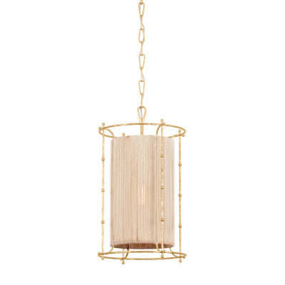 Jones Point 1-Light Abaca Drum Lantern
