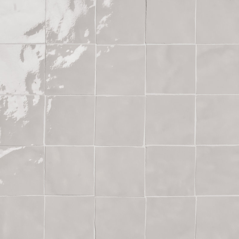 Virello 4x4 Glossy Ceramic Wall Tile, Cloud White