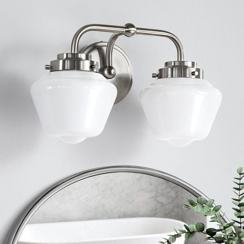 2 - Light Dimmable Vanity Light, Brushed Nickel
