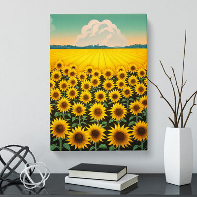 Montara Sunflower Field - Wrapped Canvas