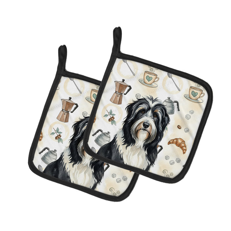 Paire de poignées noires Bar Beared Collie