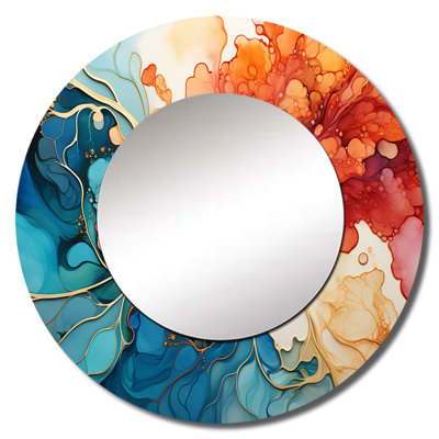 Orange Soda Soda Fusion - Food & Beverage Round Mirror Wall Decor_MTMIR120304