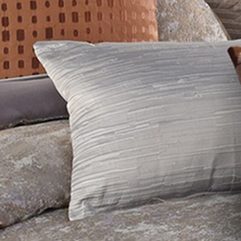  Gray/Brown Microfiber 12 Piece Comforter, King Comforter + 11 Additional Pieces