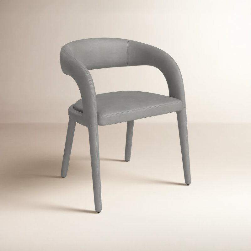 Freestyle Vegan Leather Dining Armchair, Gray