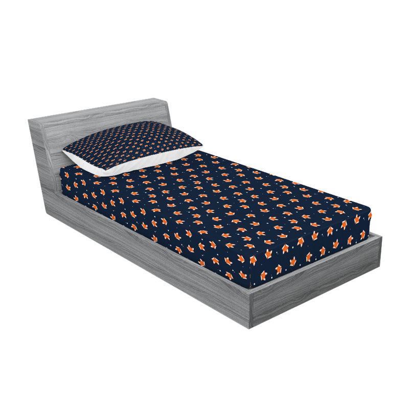 Drap-housse et coussin décoratif Ambesonne, Ensemble de draps-housses pour lit simple TG + 4 t