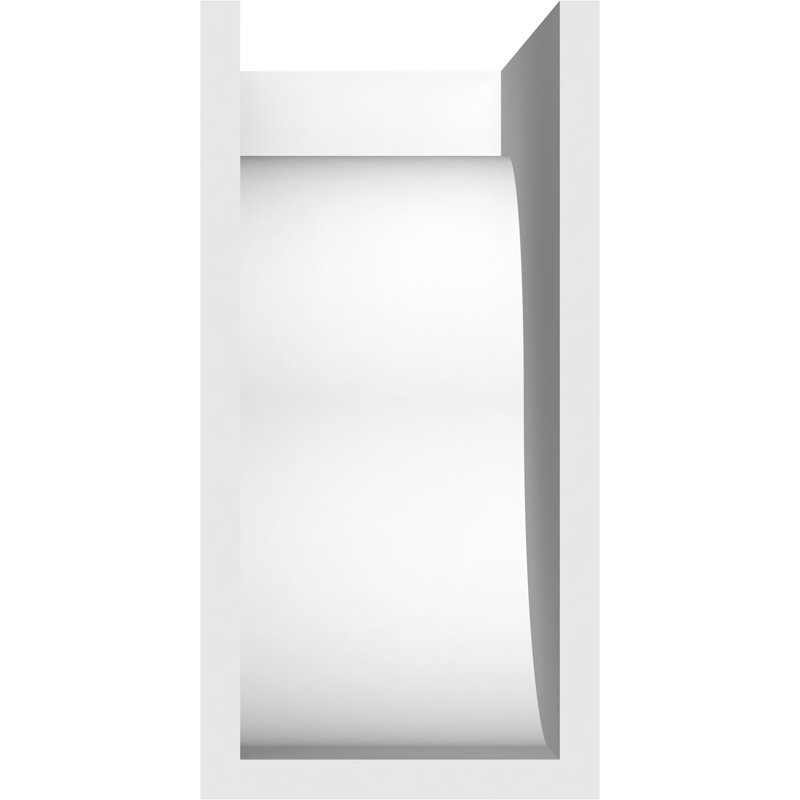 Queue de chevron standard en PVC de qualité architecturale Del Monte, H 10 po x l 5 po x P 12 po