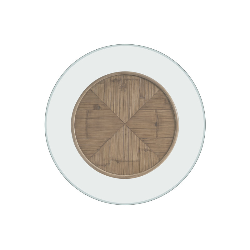 Emerald Bay Round Glass Dining Table, 29”H x 60”L x 60”W