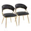Chaises d'appoint rembourrées en similicuir Loehr-96260525