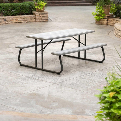 Rectangular Outdoor Folding Picnic Table