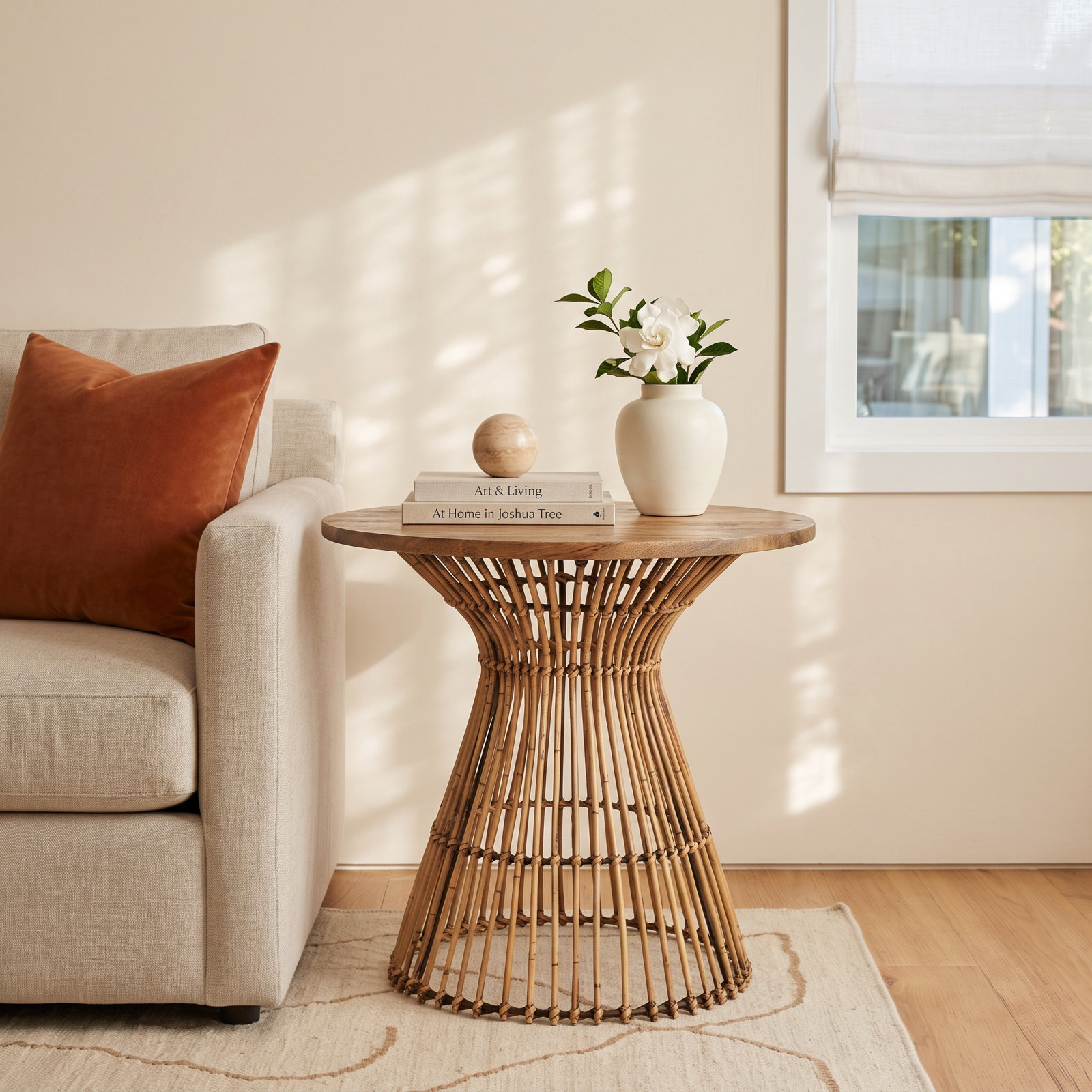 Angelo Mango End Table, Honey Brown Wash