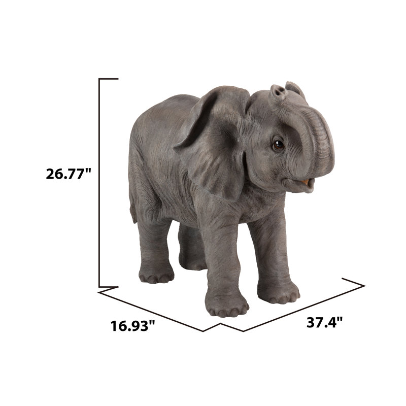 Statue éléphant avec trompe