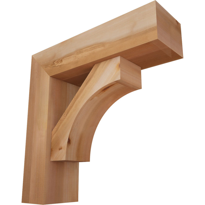Support Westlake Block avec support décalé, 26 x 26, Cèdre rouge occidental de l 7 1/2 po (lisse)