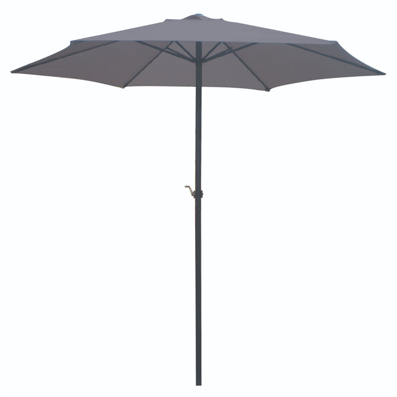 Ahmiyah 270cm Market Parasol, Grey 