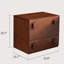 Console télé 91,2 po pour le salon avec 4 armoires de rangement multifonctionnelles, placage en bois massif-1189298508
