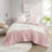 3 PCS Colorblock Clip Jacquard Comforter Set