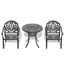 Ensemble de 3 meubles de patio en aluminium coulé avec coussins bruns-2052692003