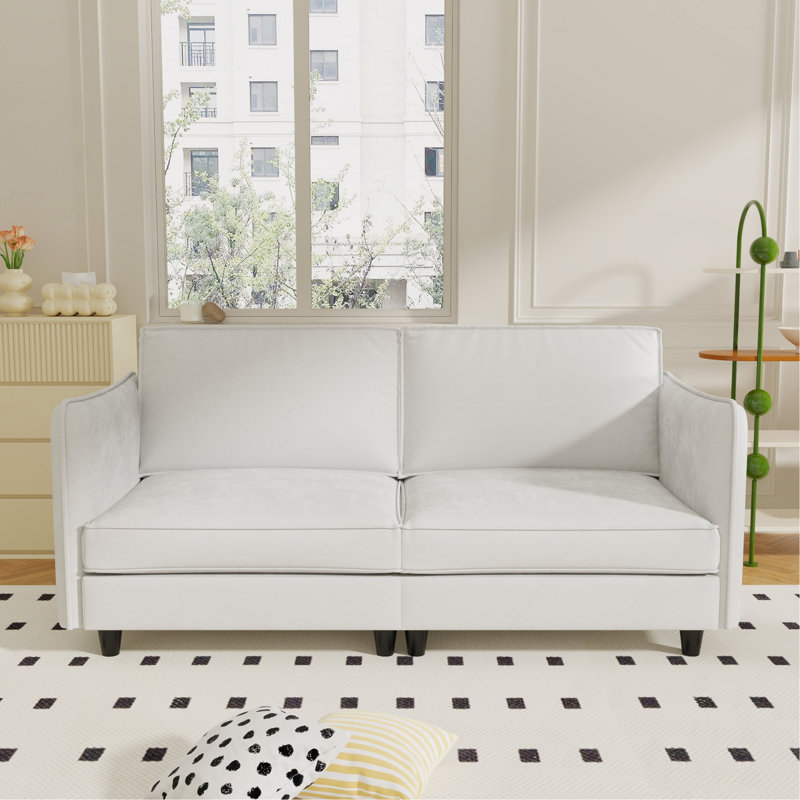 Dillon Fabric Upholstered 2-Seater Sofa, Beige