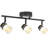 3 Light Dimmable LED Track Lighting Kit, Matte Bronze Flush Mount Ceiling Light Fixture with Etched Glass Shades, Adjustable Wall Lamp with Integrated LED Bulbs