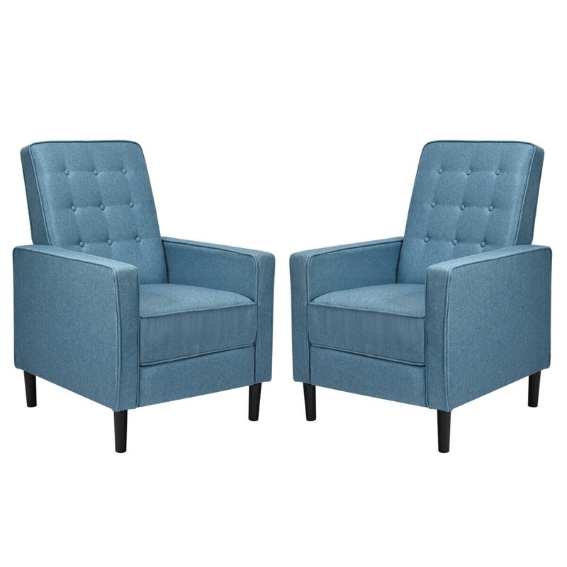 Fauteuil inclinable manuel de 27,5 po Rochel, Lin bleu