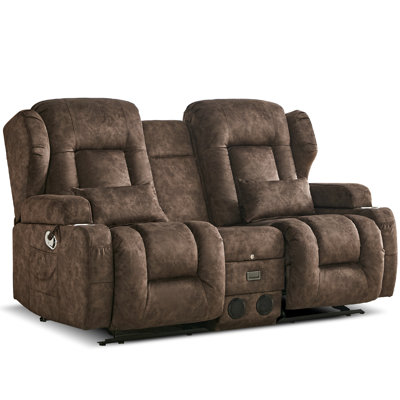 Canapé inclinable avec causeuse et fauteuil berçant, fauteuils inclinables doubles avec console, fauteuil inclinable manuel à 2 places pour deux personnes, siège de cinéma pour salon