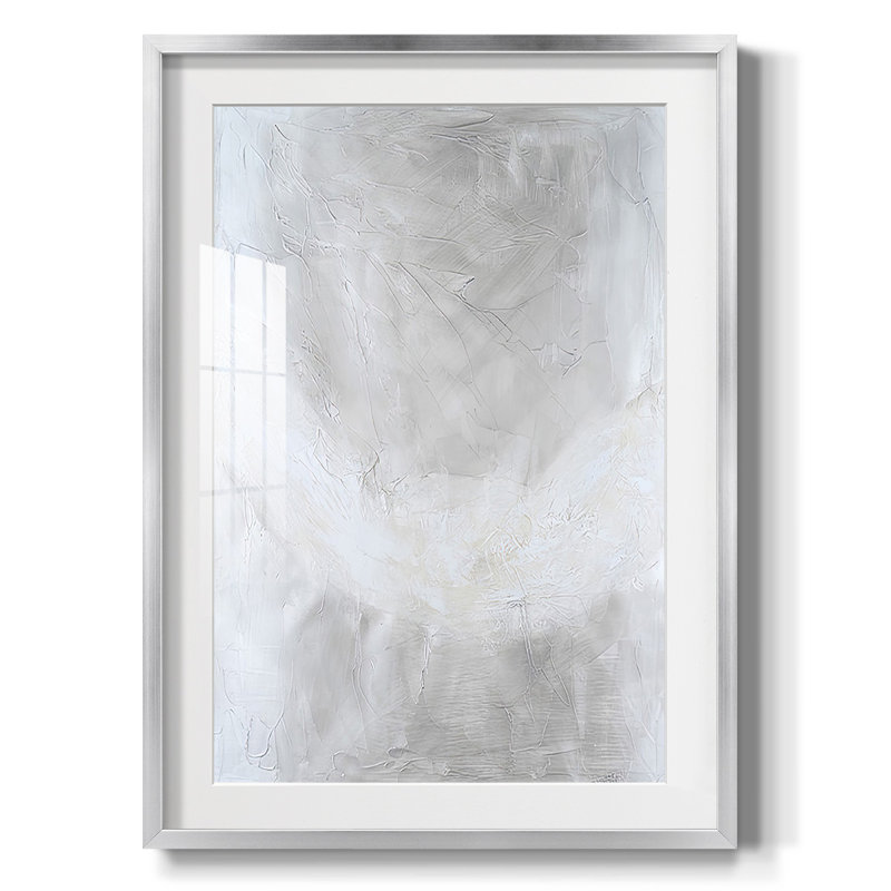 Snowdrift II - impression encadrée, H 28,5 po x l 20,5 po, Argent argent