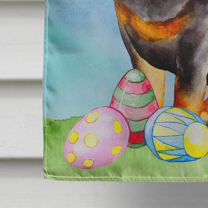 Polyester à 2 côtés 40 x 28 po. lapin de pâques drapeau maison, Lancashire Heeler