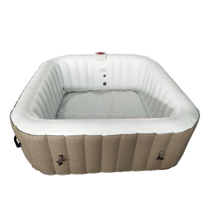 ALEKO 120 Volt 6 Person Vinyl Square Inflatable Hot Tub