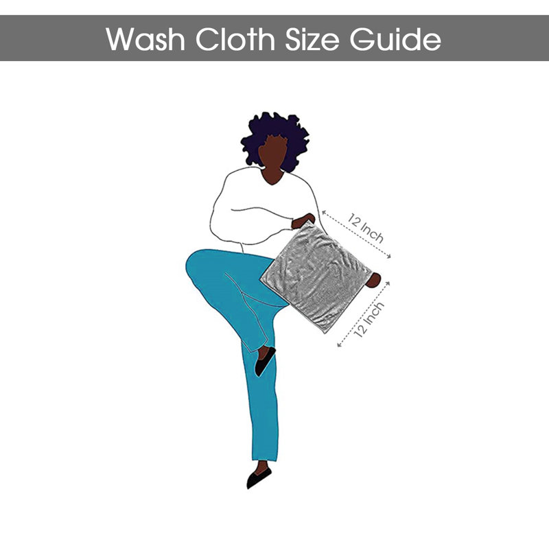 Wash Cloths 100% Cotton 600 GSM Soft Absorbent, Quick Drying, Beige/Gray