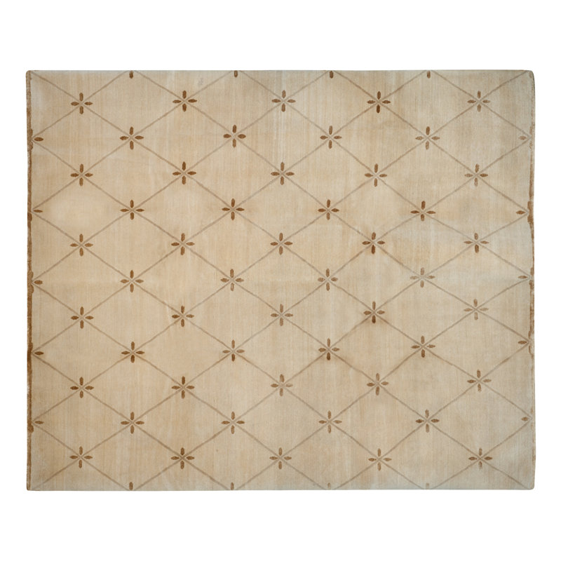 Geometric Area Rug in Beige/Brown, Rectangle 3' x 5'