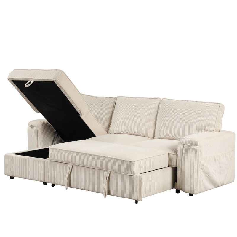 Canapé moderne avec rangement élégant pour accoudoirs et porte-gobelet - Beige 3 Smart 3, Beige