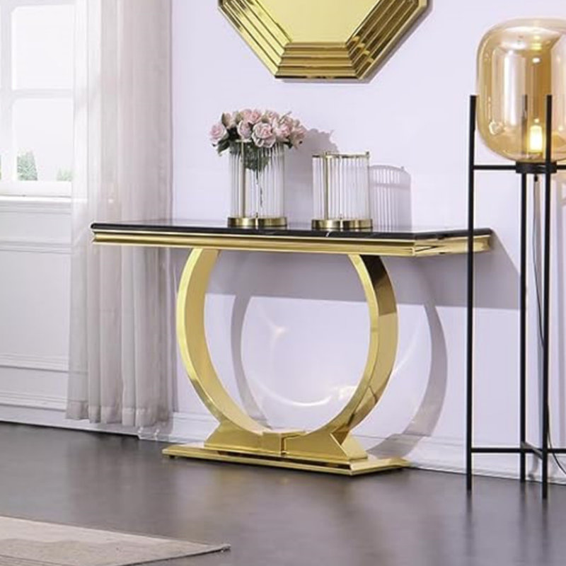 Console Dayra, Noir et or