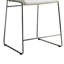 Chaises de comptoir rembourrées - blanches avec 2 chaises de salle à manger à pieds scintillants