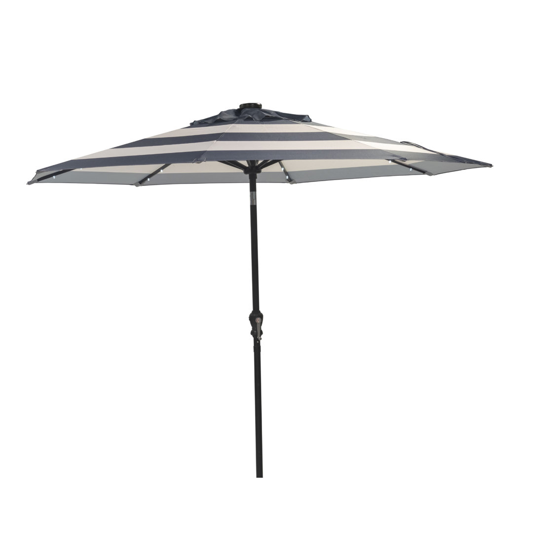 9' Solar LED Lighted Market Umbrella Arlmont & Co.
