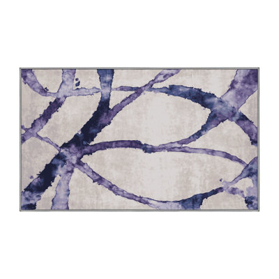 Machine Washable Gray Area Rug