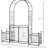 86" Metal Garden Arch With Trellis, Locking Doors, Planter , Wedding Decor, For Vine Climbing 86.5" H Gate, Wedding, Lockable, Grape Climb