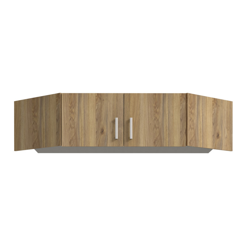 Extention for Corner Wardrobe with 2 Doors, Engineered Wood,165.2cm W x 38.1cm H x 54.2cm D, Mauvella oak