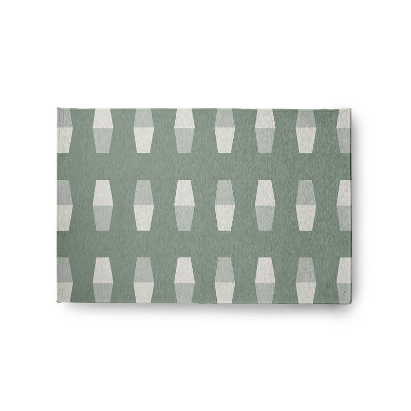 Tapis sauge à tissage plat Lingebach, Rectangle 2 pi x 3 pi
