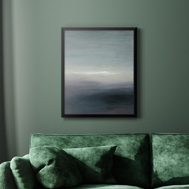 Toile encadrée de qualité supérieure Windy Moor II - prête à être accrochée, H 24 po x l 20 po, Noir
