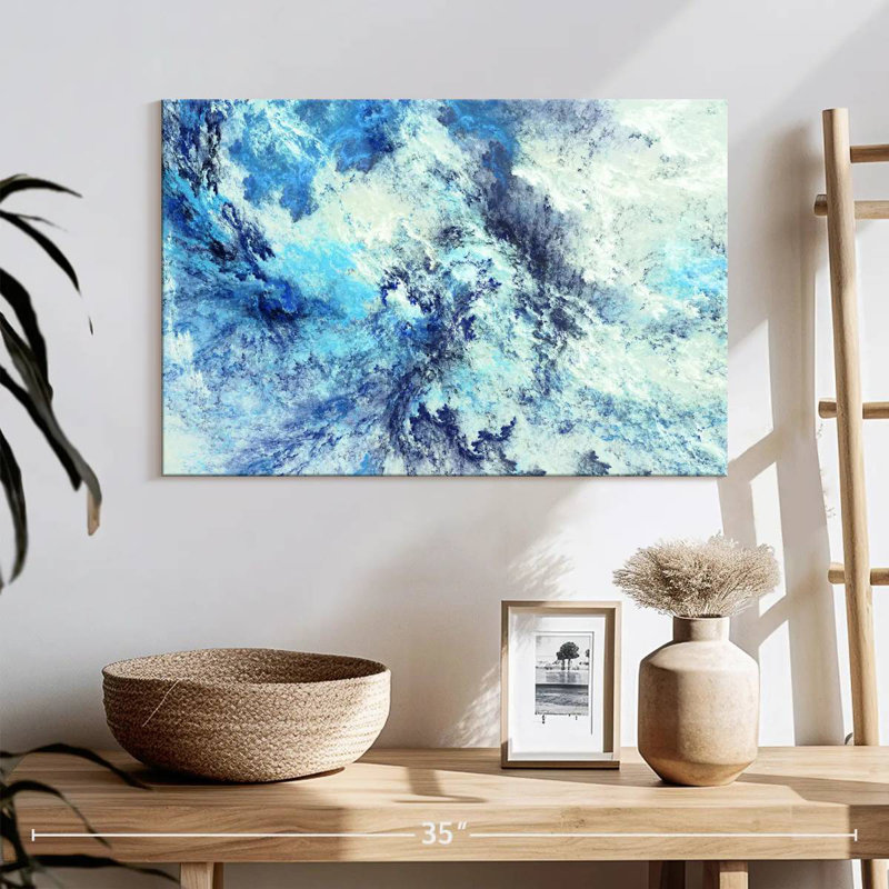 Abstrait de nuages glacés Avery, H 16 po x l 24 po