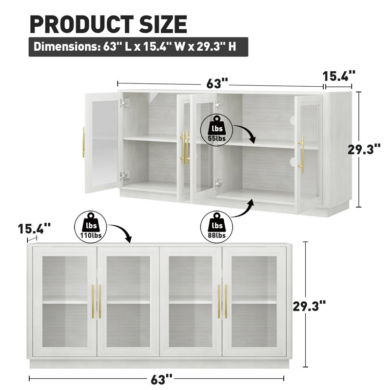 Buffet Madlynn, Blanc