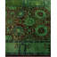 Tapis noué à la main unique en son genre Holsworth - vert
